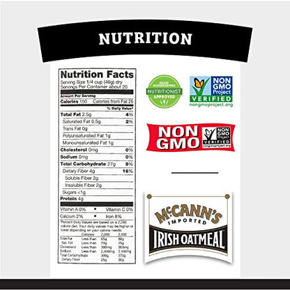 Product image of McCann's Irish Oatmeal Traditional Steel Cut 28 oz 28 oz Pack of 4