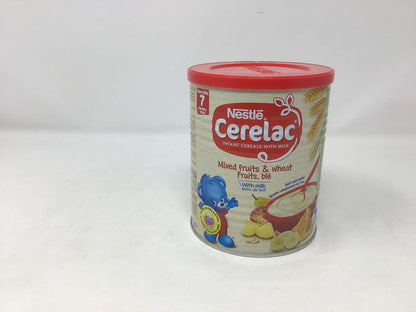 Product image of Nestle Cerelac Mixed Fruits and Wheat Milk Cans 14.1 oz 14.1 oz Pack of 4