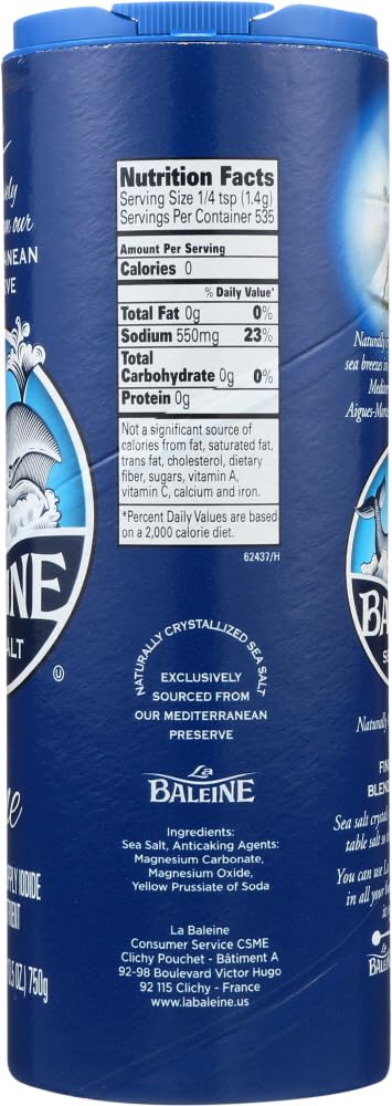 Product image of La Baleine Sea Salt Fine 26.5 oz Units 26.5 oz Pack of 4