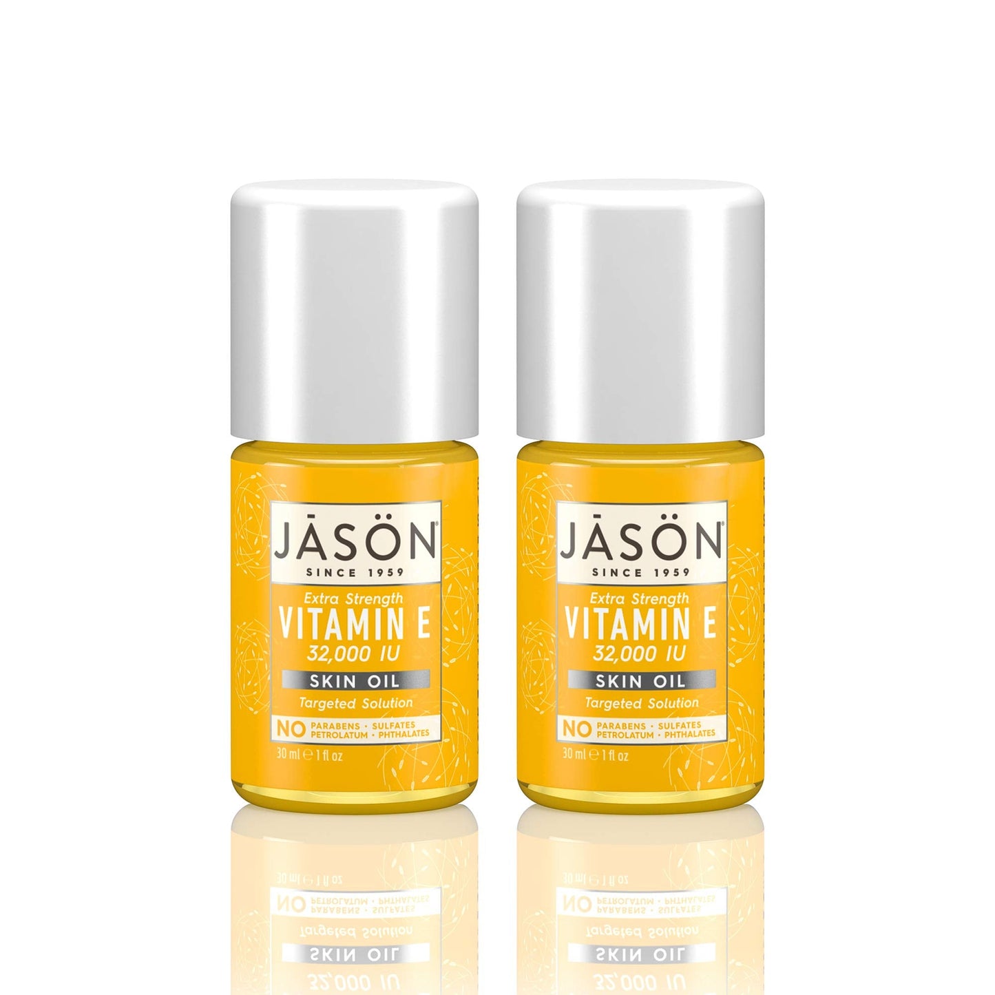 Product image of JASON Vitamin E 32 000 IU Extra Strength Skin Oil Targeted Solution Bottle 1.1 oz 1.1 oz Pack of 2