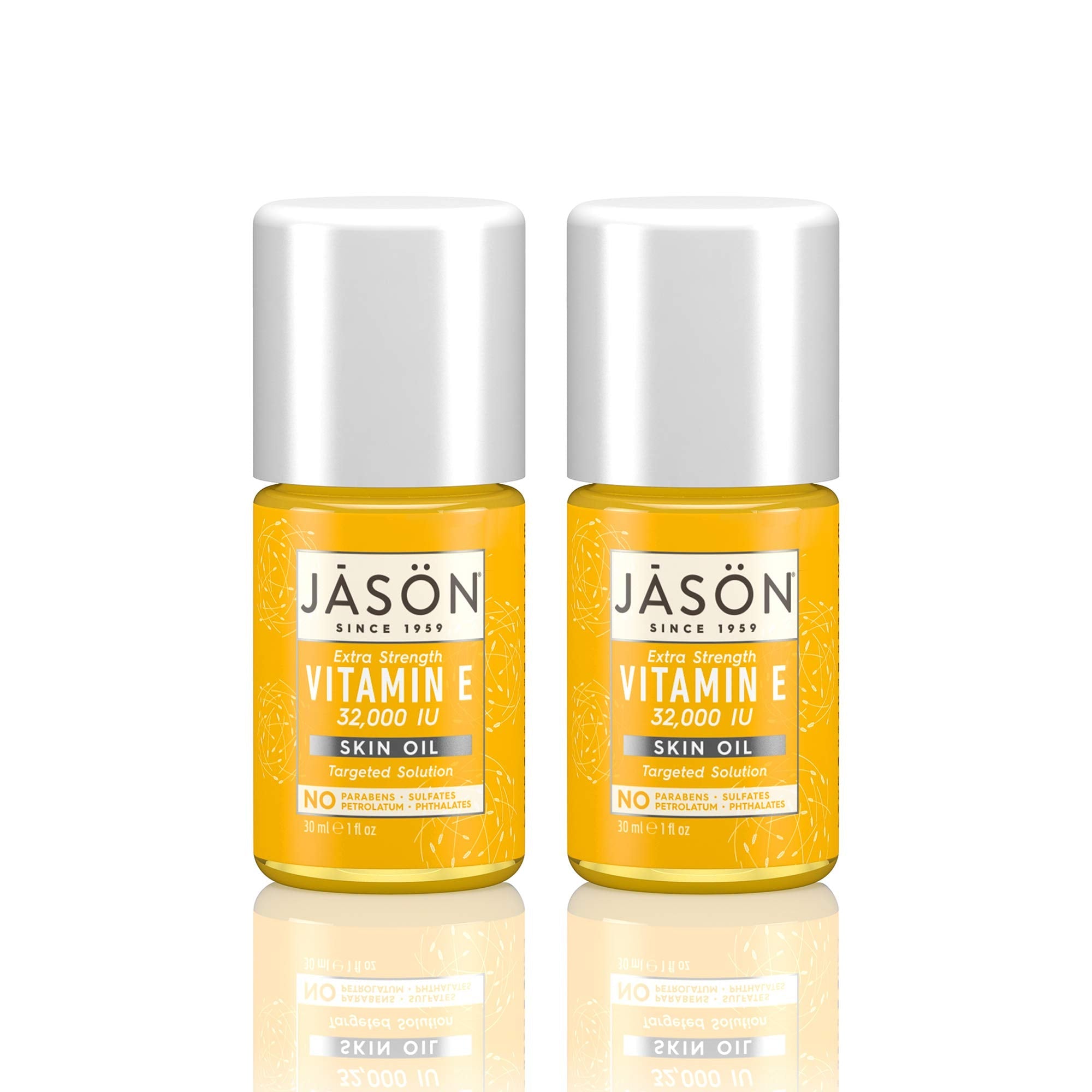 Product image of JASON Vitamin E 32 000 IU Extra Strength Skin Oil Targeted Solution Bottle 1.1 oz 1.1 oz Pack of 2