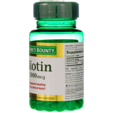 Product image of Nature's Bounty Biotin 1000 mcg Tablets Strawberry 100 ct Pack of 3