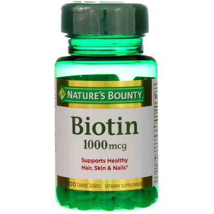Product image of Nature's Bounty Biotin 1000 mcg Tablets Strawberry 100 ct Pack of 3