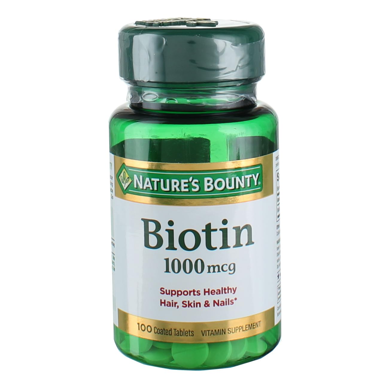 Product image of Nature's Bounty Biotin 1000 mcg Tablets Strawberry 100 ct Pack of 3