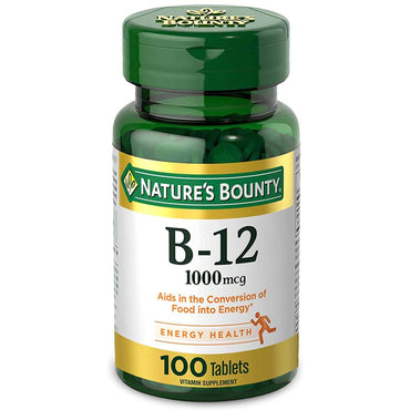 Product image of Nature's Bounty Vitamin B12 1000mcg 100 Tablets Pack of 2