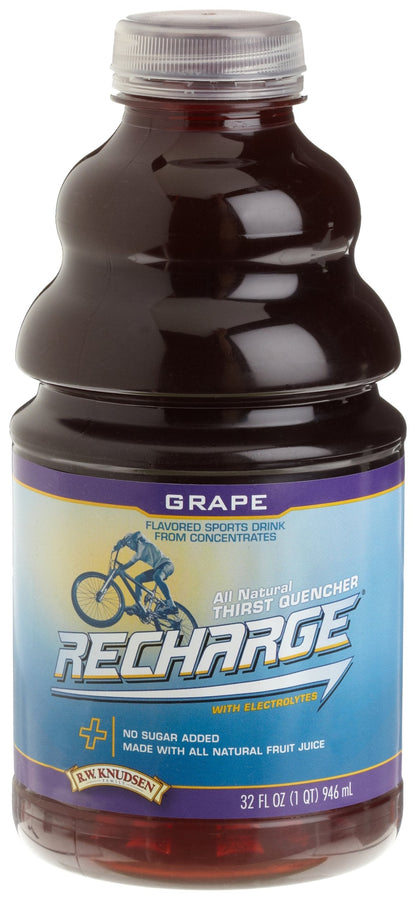 Product image of R.W. Knudsen Recharge Sports Drink Grape 32-oz Bottles Pack of 12