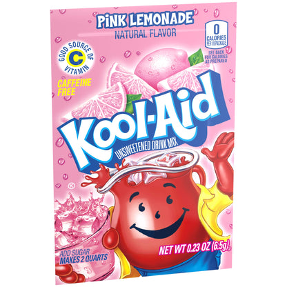 Product image of Kool-Aid Pink Lemonade Flavored Unsweetened Caffeine Free Powdered Drink Mix 96 Packets