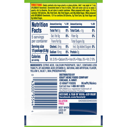 Product image of Kool-Aid Lemon-Lime Unsweetened Soft Drink Mix 0.13 oz Packets 48 ct 0.13 oz Pack of 2