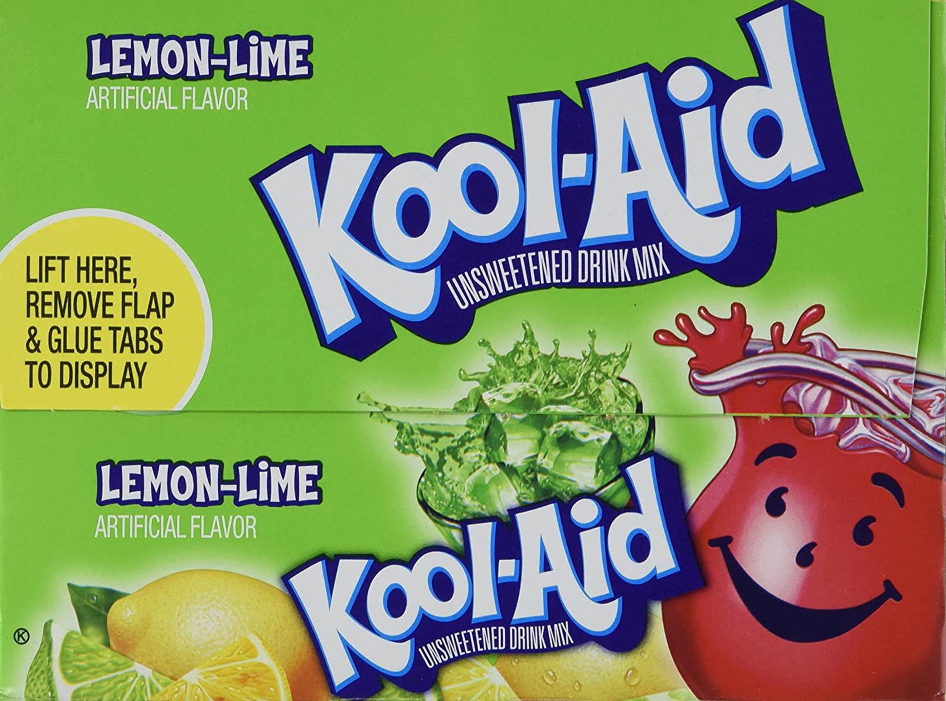 Product image of Kool-Aid Lemon-Lime Unsweetened Soft Drink Mix 0.13 oz Packets 48 ct 0.13 oz Pack of 2