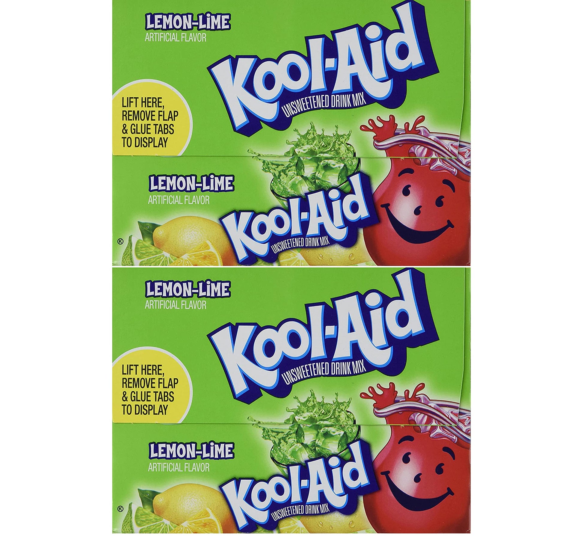 Product image of Kool-Aid Lemon-Lime Unsweetened Soft Drink Mix 0.13 oz Packets 48 ct 0.13 oz Pack of 2