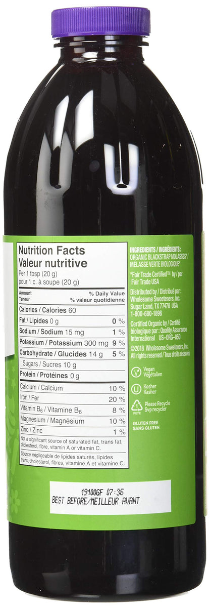 Product image of Wholesome Fair Trade Organic Molasses Syrup Bottle 32 oz 32 oz Pack of 3