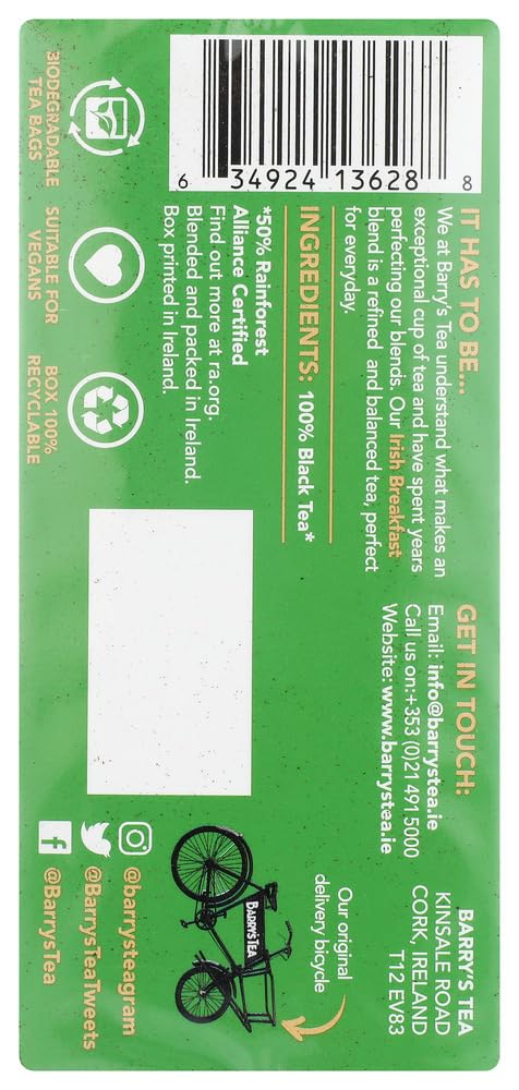Product image of Barry's Tea Irish Breakfast Tea 40 Tea Bags