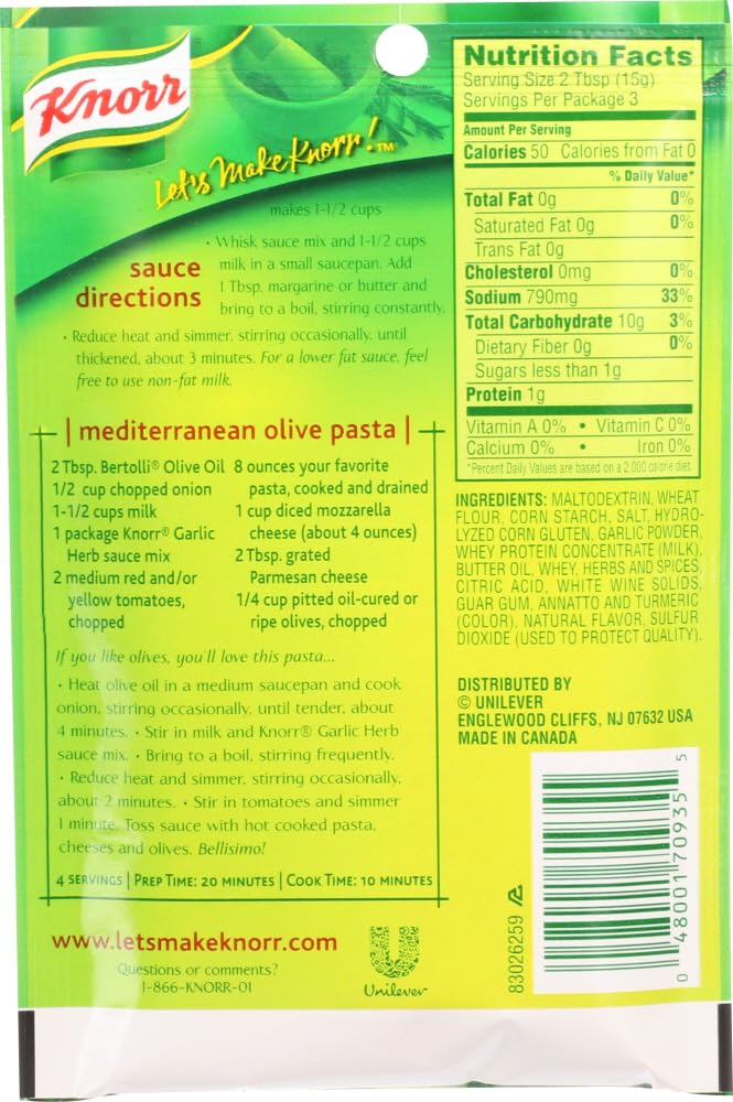 Product image of Knorr Garlic and Herb Sauce Mix 1.6 oz 1.6 oz Pack of 12