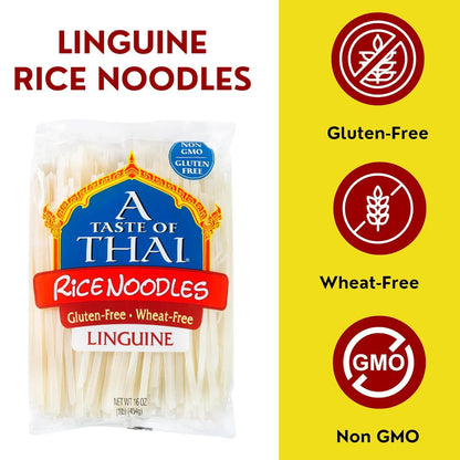 Product image of A Taste of Thai Rice Noodles Classic Noodles Gluten-free Non-GMO No Preservatives No Trans Fats 16 oz 16 oz
