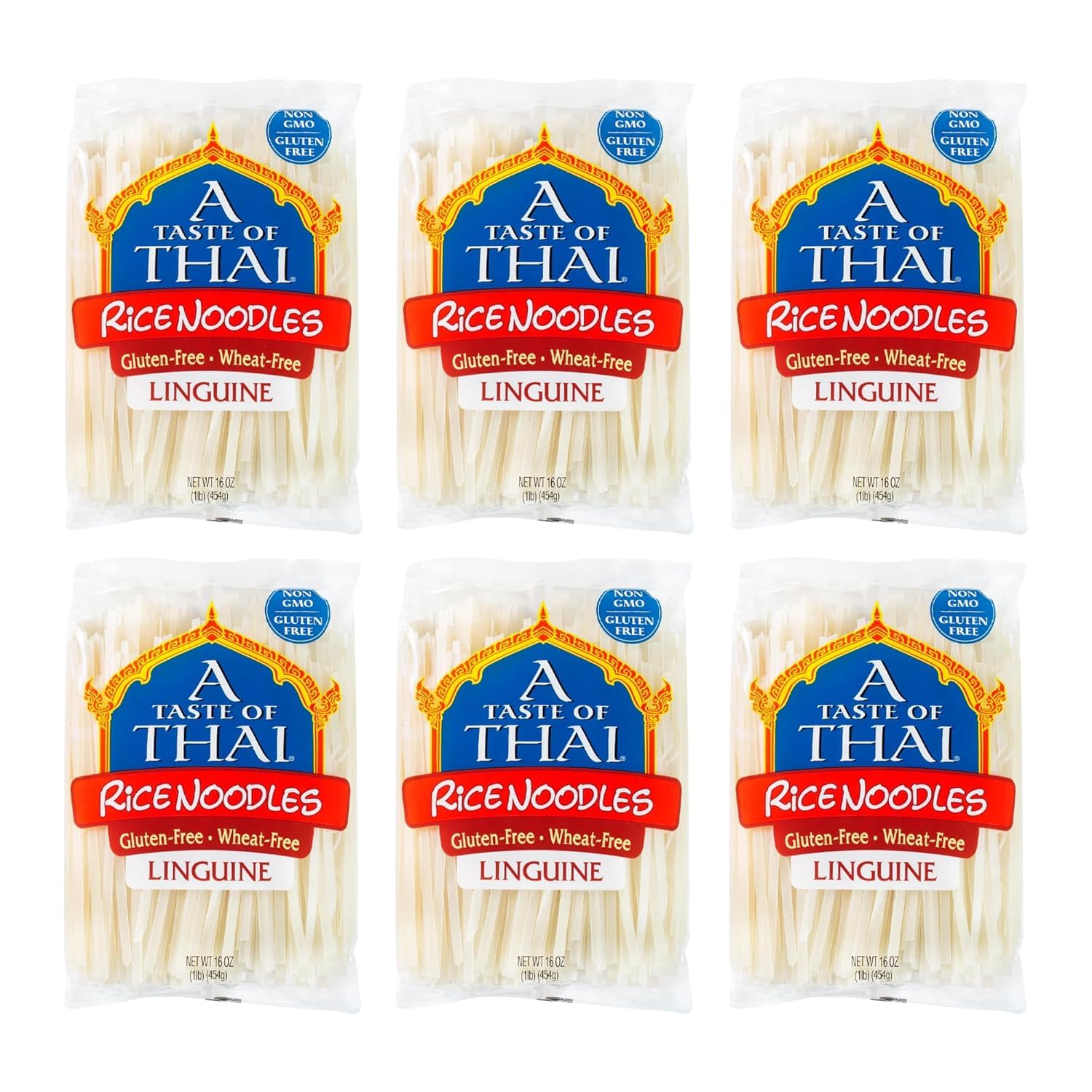 Product image of A Taste of Thai Rice Noodles Classic Noodles Gluten-free Non-GMO No Preservatives No Trans Fats 16 oz 16 oz