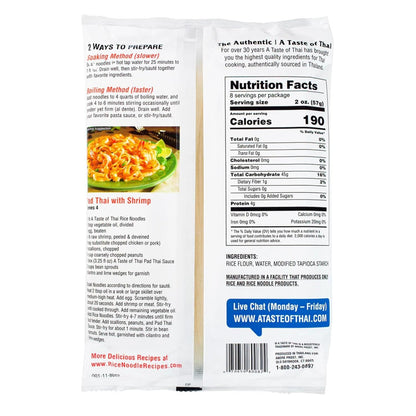Product image of A Taste of Thai Rice Noodles Classic Noodles Gluten-free Non-GMO No Preservatives No Trans Fats 16 oz 16 oz