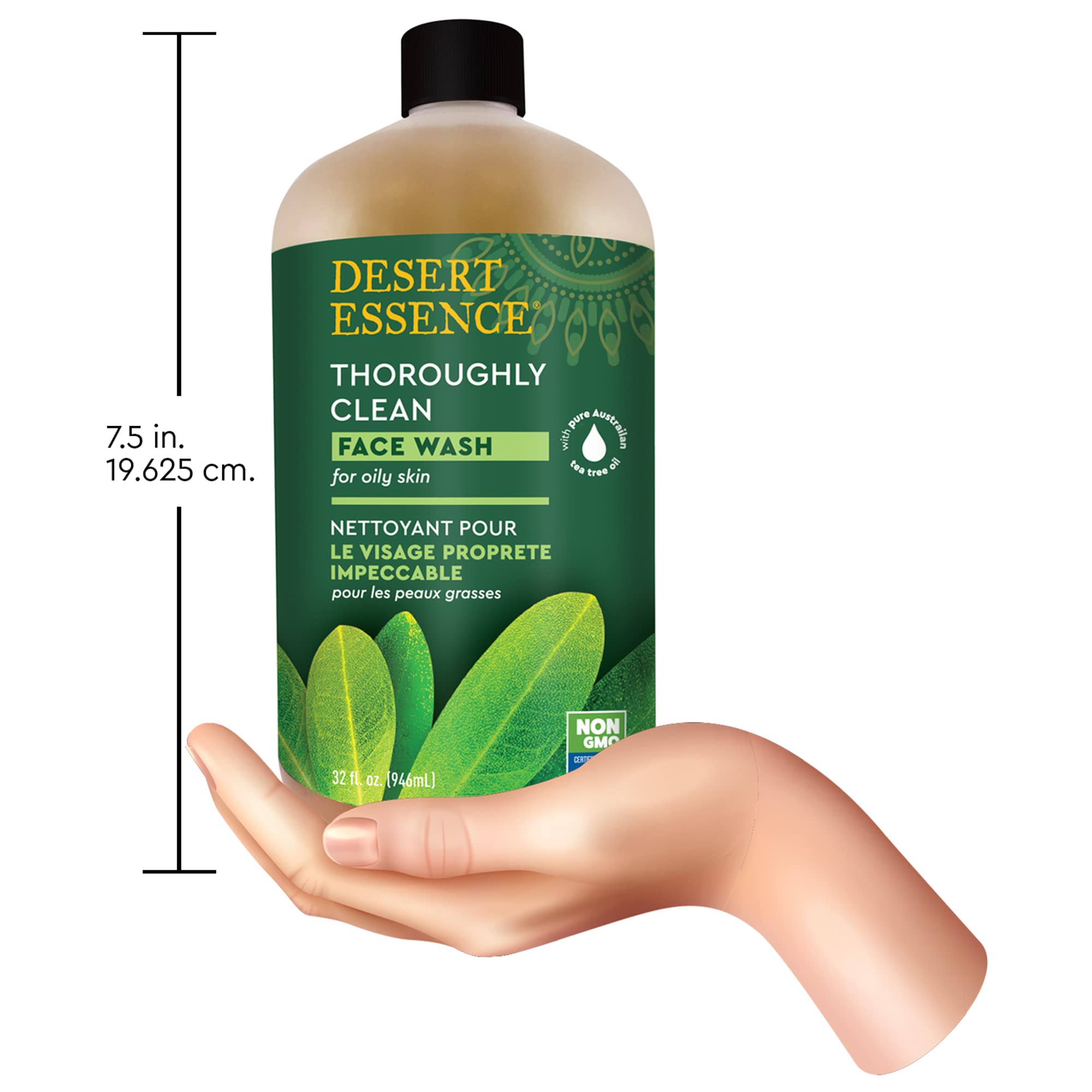 Product image of Desert Essence Thoroughly Clean Face Wash Original Tea Tree Oil Gentle Cleanser For Soft Radiant Skin 32 fl