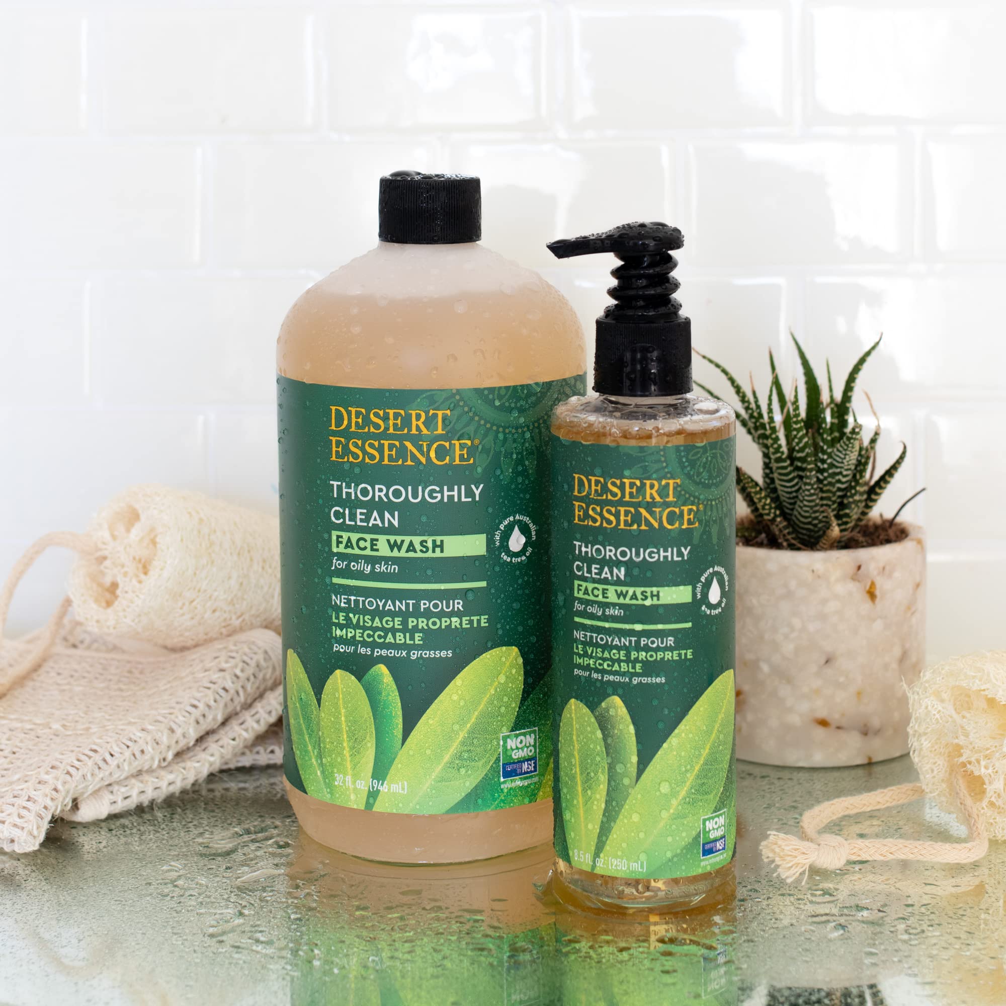 Product image of Desert Essence Thoroughly Clean Face Wash Original Tea Tree Oil Gentle Cleanser For Soft Radiant Skin 32 fl