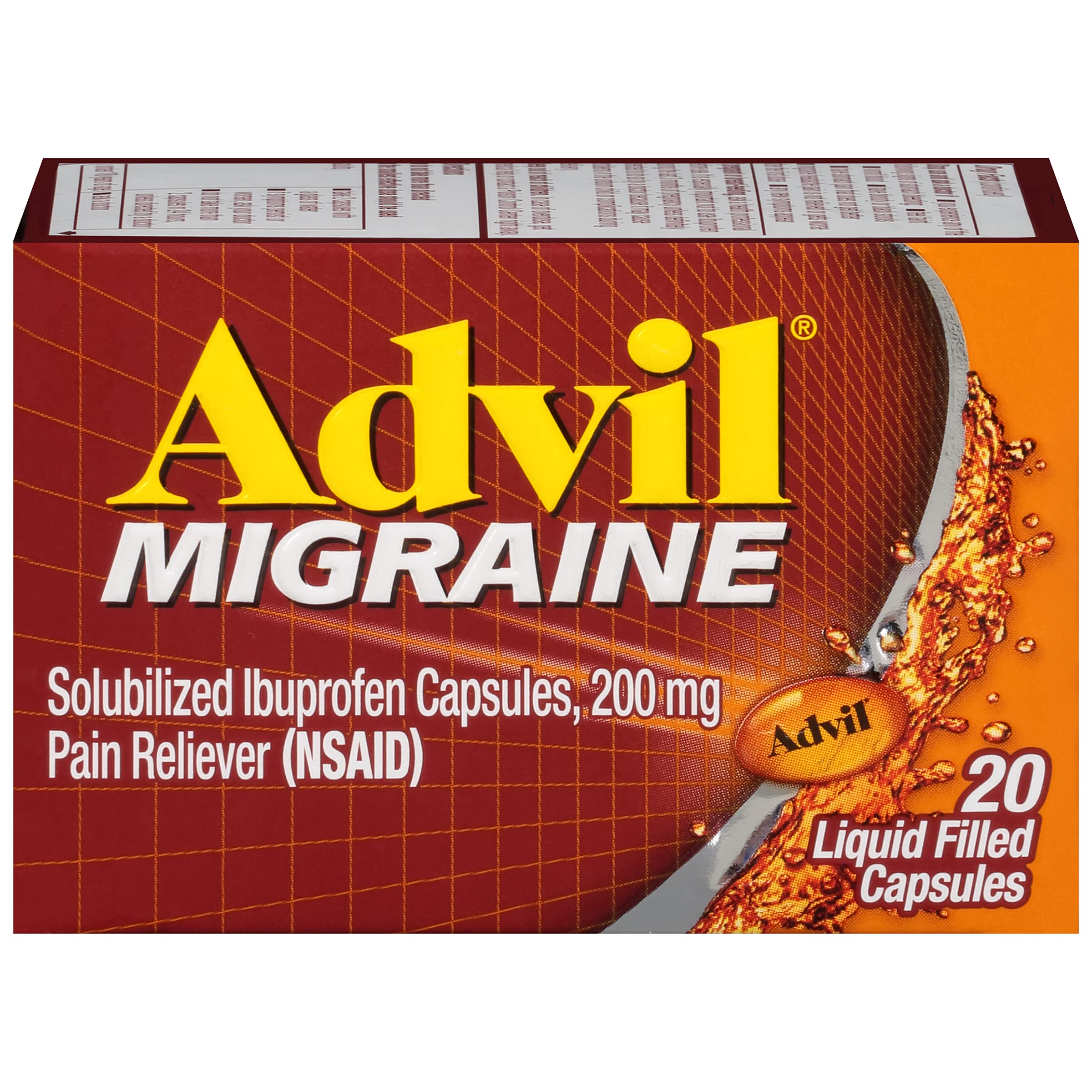 Product image of Advil Pain Relief Ibuprofen Liquid Filled Capsules 0.01 oz 20 Caps 0.01 oz