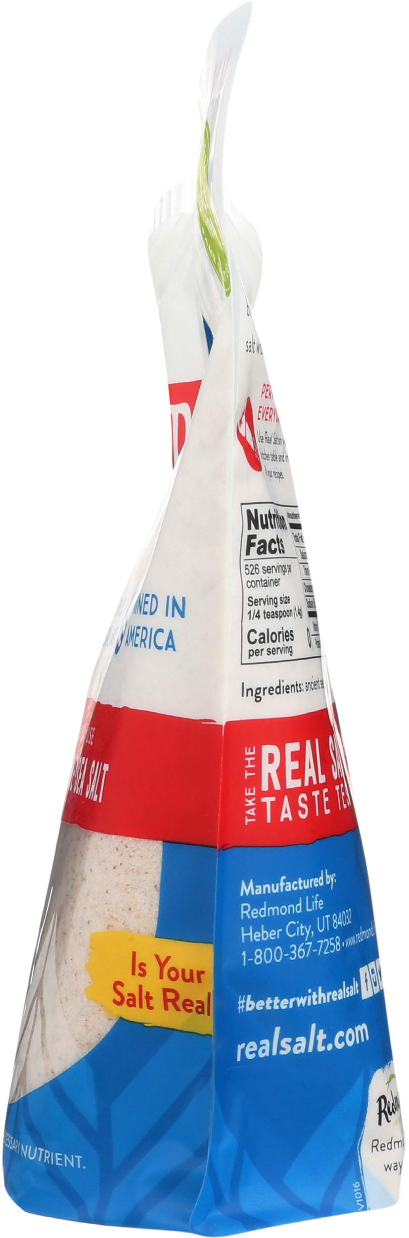 Product image of REDMOND Real Salt Ancient Fine Sea Salt Unrefined Mineral Salt Pouch 26 oz 26 oz Pack of 3