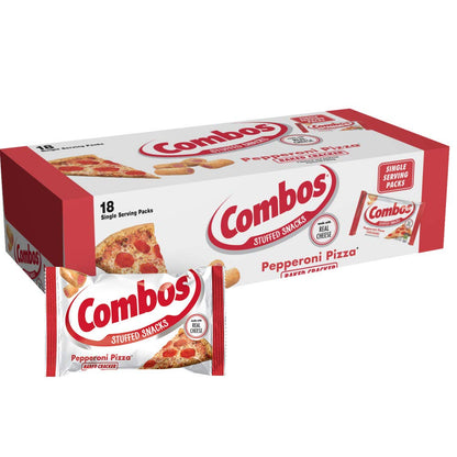Product image of Combos Pepperoni Pizza Cracker Baked Snacks Bags 18 ct 1.7 oz 1.7 oz Pack of 2