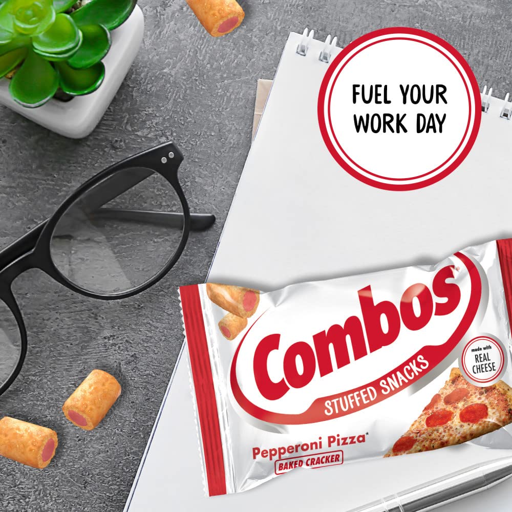 Product image of Combos Pepperoni Pizza Cracker Baked Snacks Bags 18 ct 1.7 oz 1.7 oz Pack of 2
