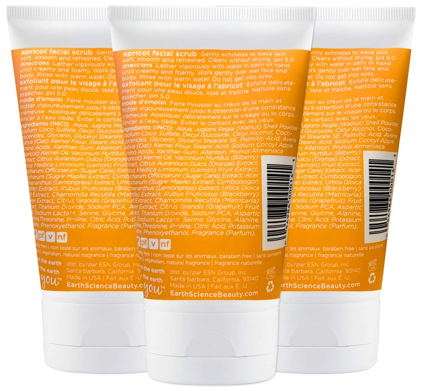 Product image of Earth Science Gentle Exfoliating Facial Scrub Apricot For All Skin Types 4 oz 4 oz Pack of 3