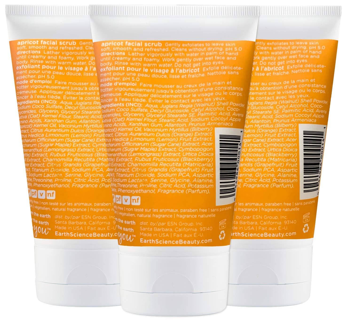 Product image of Earth Science Gentle Exfoliating Facial Scrub Apricot For All Skin Types 4 oz 4 oz Pack of 3