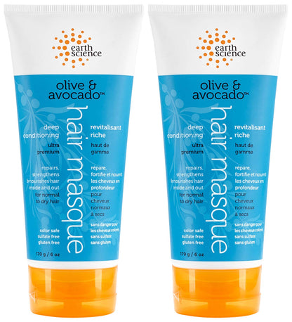 Product image of Earth Therapeutics Olive and Avocado Deep Conditioning Hair Masque For Normal to Dry Hair 6 oz 6 oz Pack of