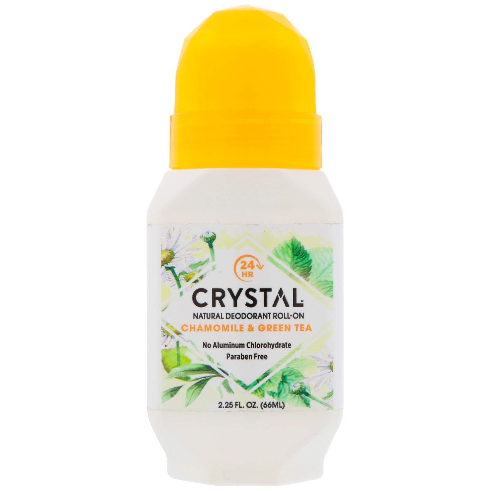 Product image of Crystal Essence Mineral Deodorant Roll-On Chamomile and Green Tea 2.25 oz 2.25 oz Pack of 4