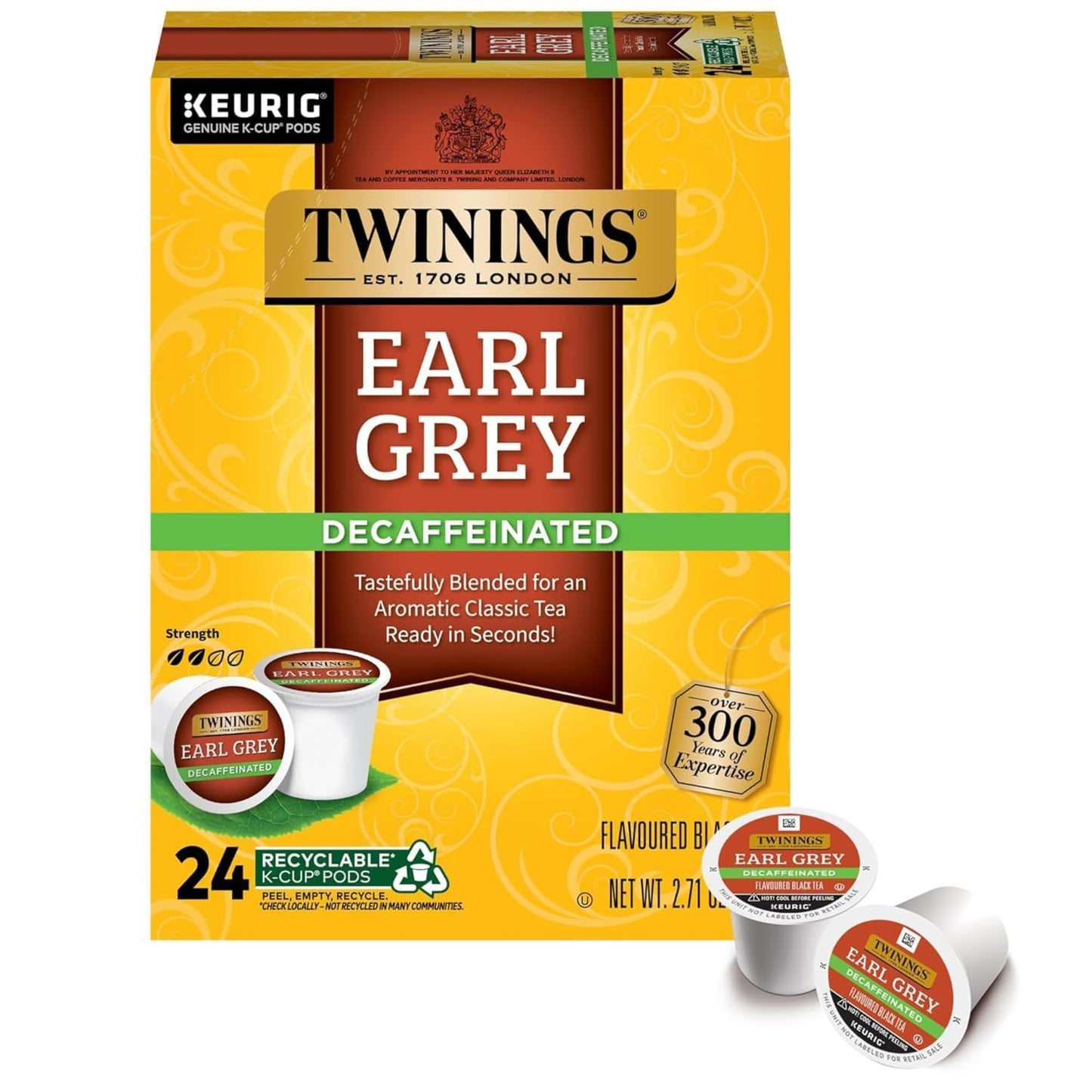 Product image of Twinings Earl Grey Decaf Tea Keurig K-Cups Pack of 24