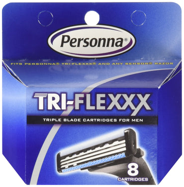 Product image of Personna Tri-flexxx Razor Blade Cartridges Compatible Gillette Sensor and Personna Tri-flexxx Razors 8 ct