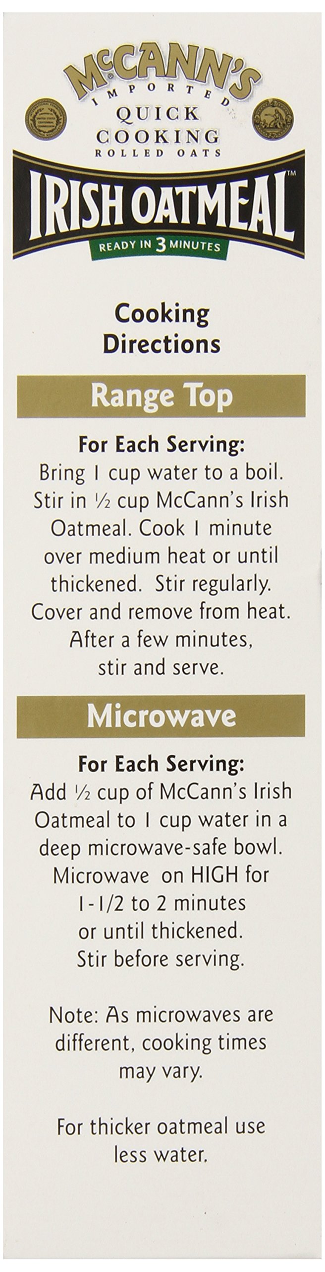 Product image of McCann's Irish Oatmeal Quick Cooking Rolled Oats 16 oz 16 oz
