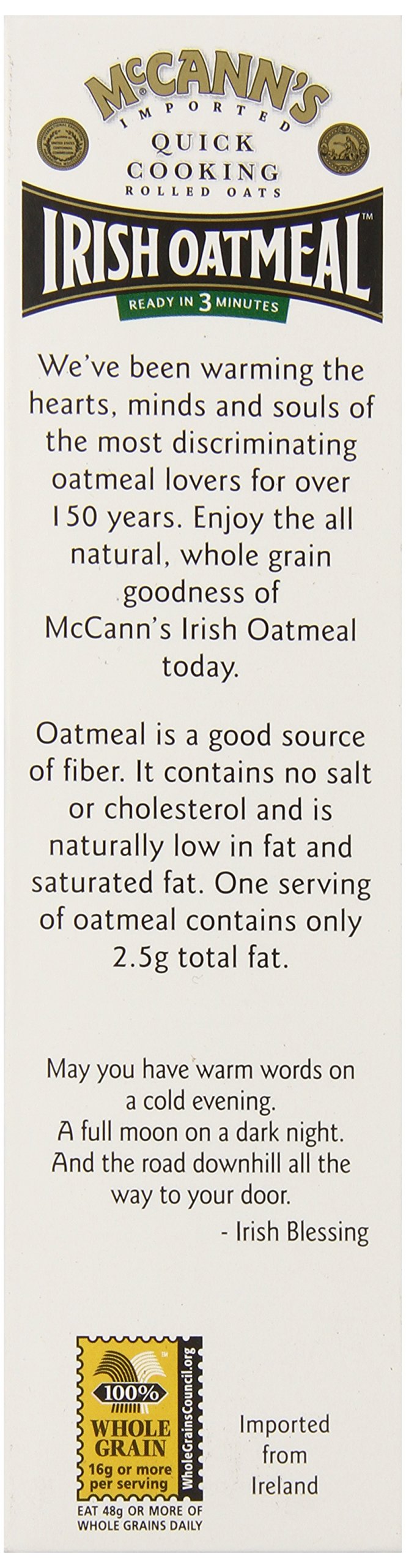 Product image of McCann's Irish Oatmeal Quick Cooking Rolled Oats 16 oz 16 oz