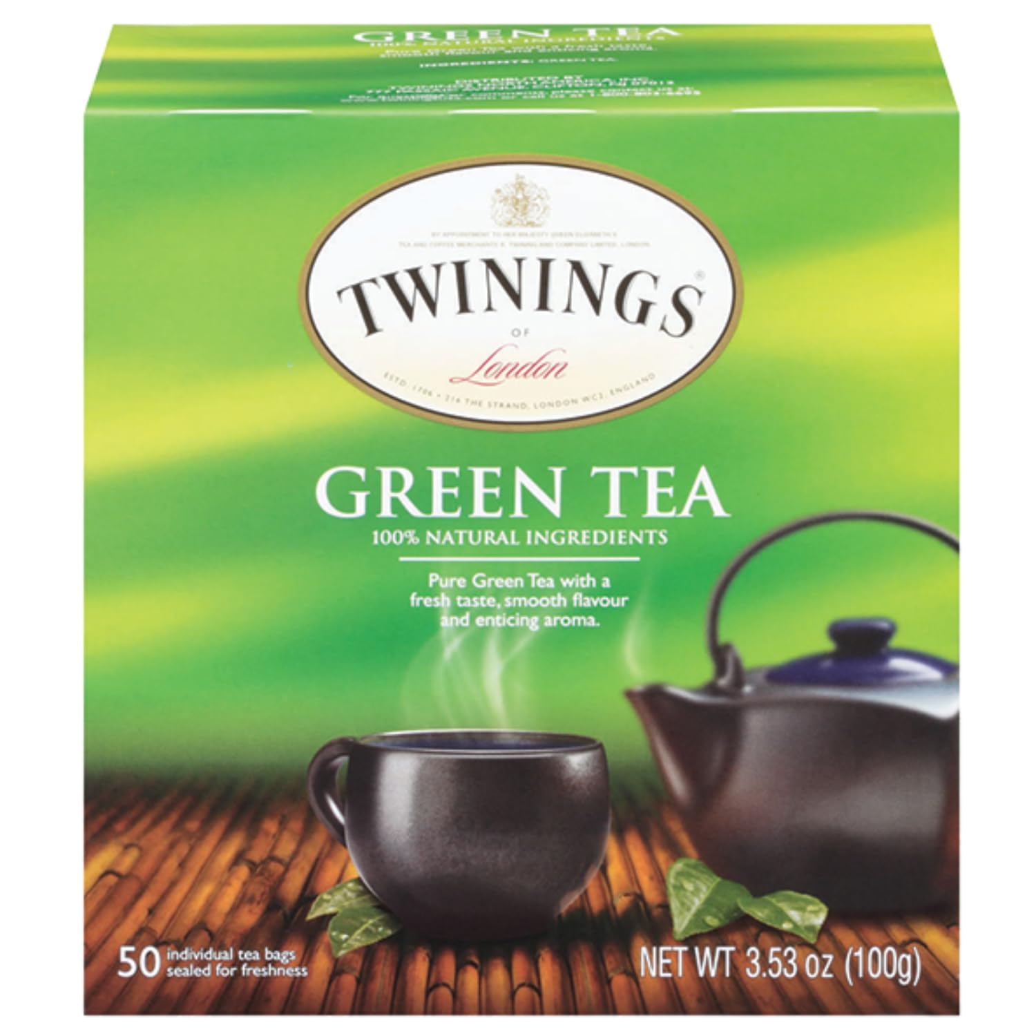 Product image of Twinings Green Tea Tea Bags Caffeinated 50 ct 50 Count