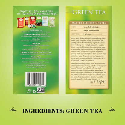 Product image of Twinings Green Tea Tea Bags Caffeinated 50 ct 50 Count