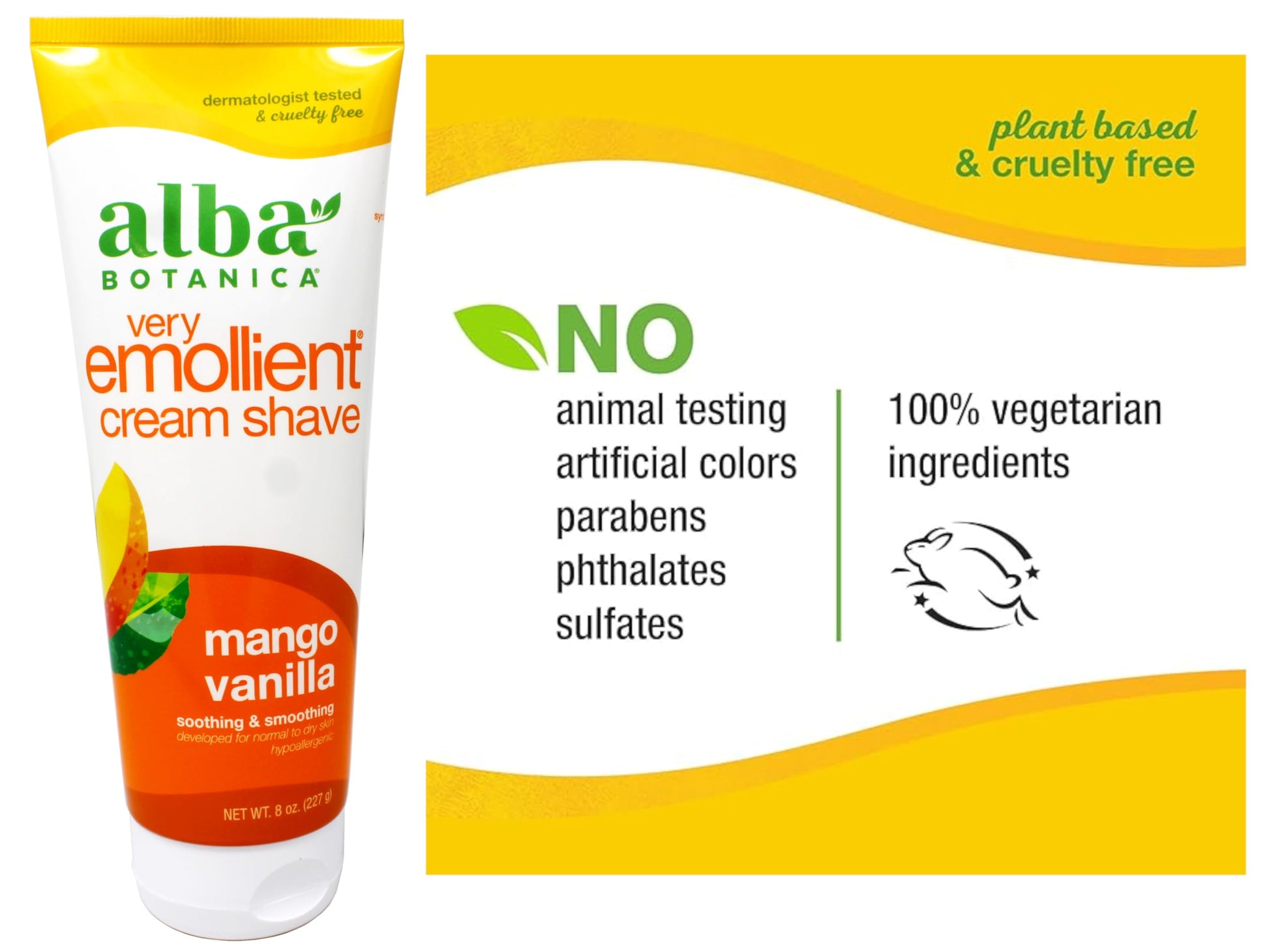 Product image of Alba Botanica Mango Vanilla Cream Shave 8 oz 8 oz Pack of 2