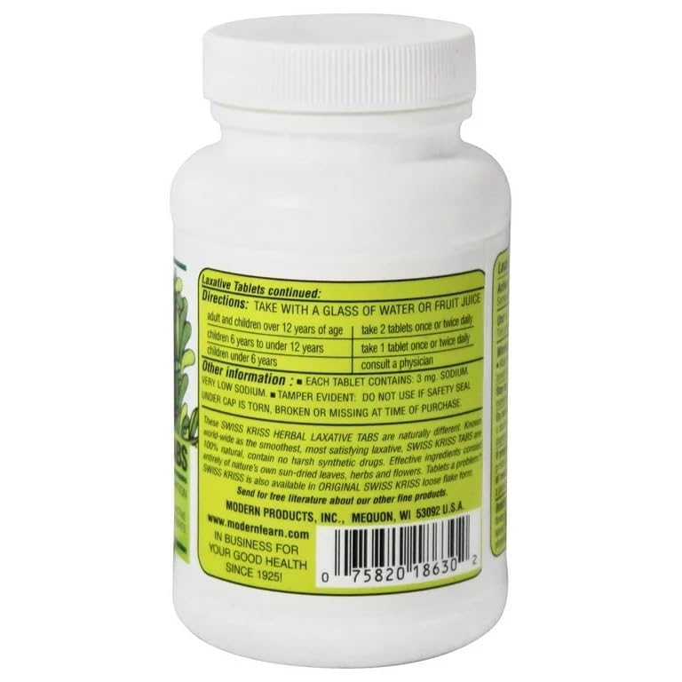 Product image of Swiss Kriss Tabs Herbal Laxative Tablets Pack of 250