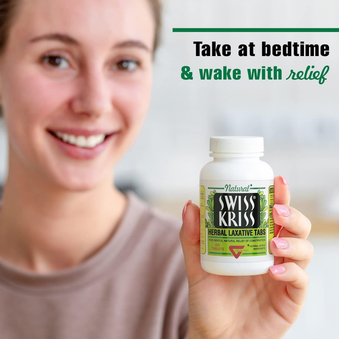 Product image of Swiss Kriss Tabs Herbal Laxative Tablets Pack of 250