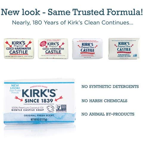 Product image of Kirk's Original Coco Castile Bar Soap Fragrance Free 4 oz 4 oz Pack of 8