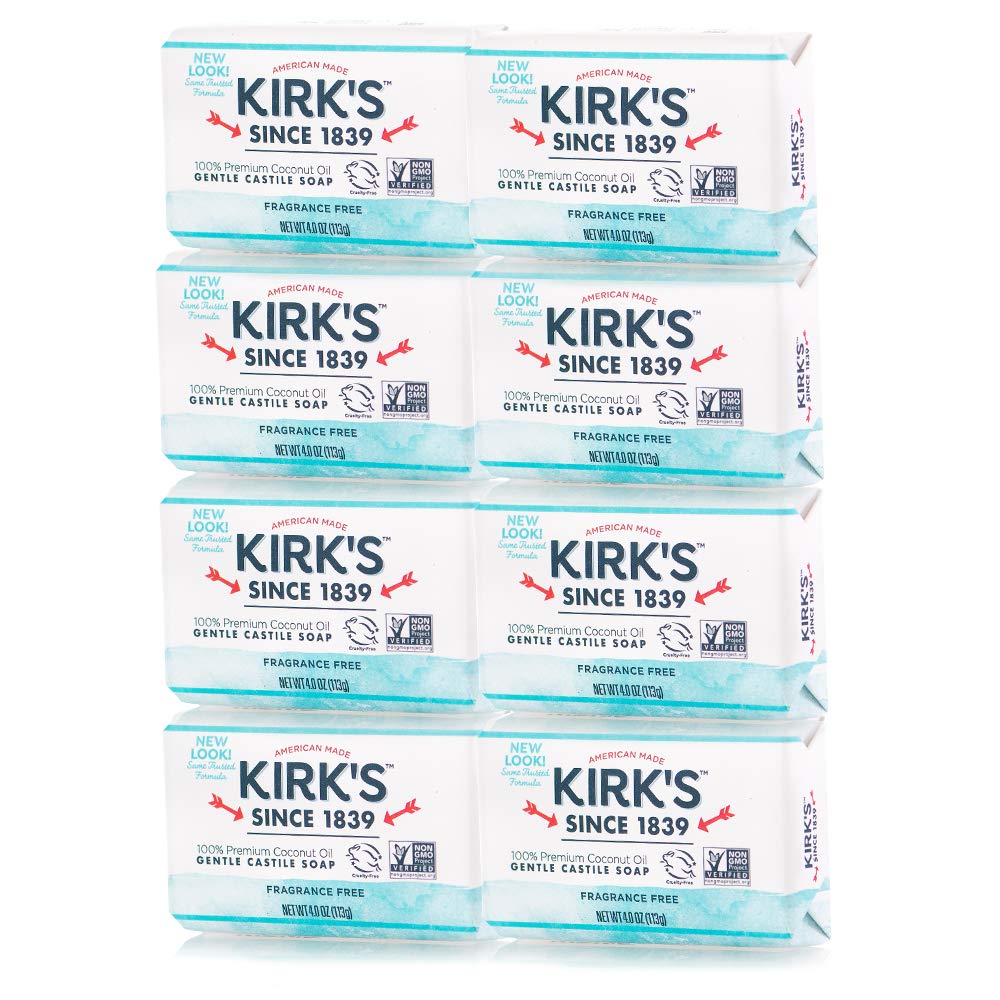 Product image of Kirk's Original Coco Castile Bar Soap Fragrance Free 4 oz 4 oz Pack of 8