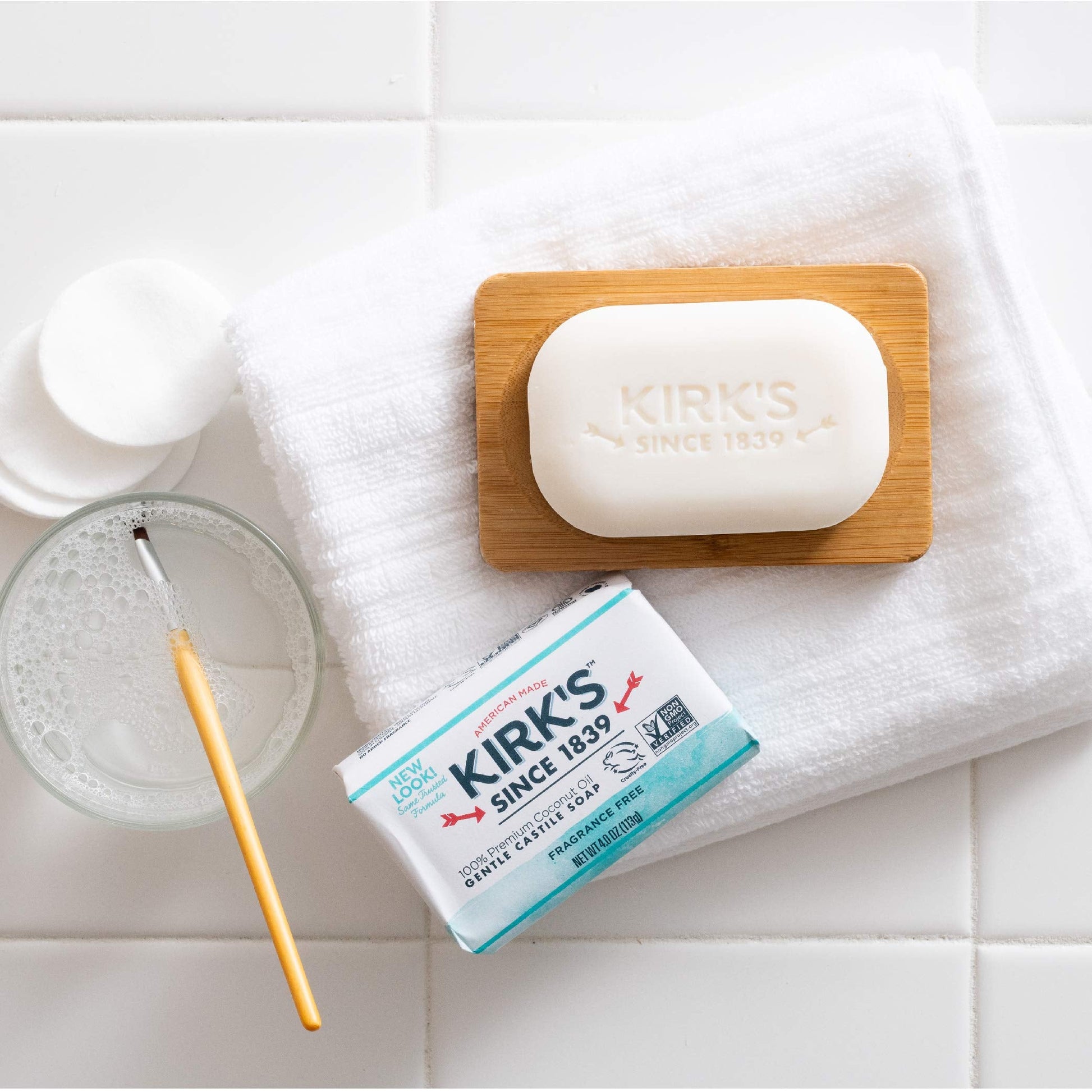 Product image of Kirk's Original Coco Castile Bar Soap Fragrance Free 4 oz 4 oz Pack of 8
