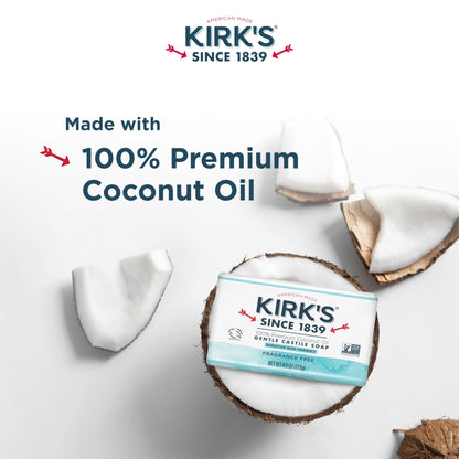 Product image of Kirk's Original Coco Castile Soap Fragrance Free 4 oz 4 oz Pack of 18