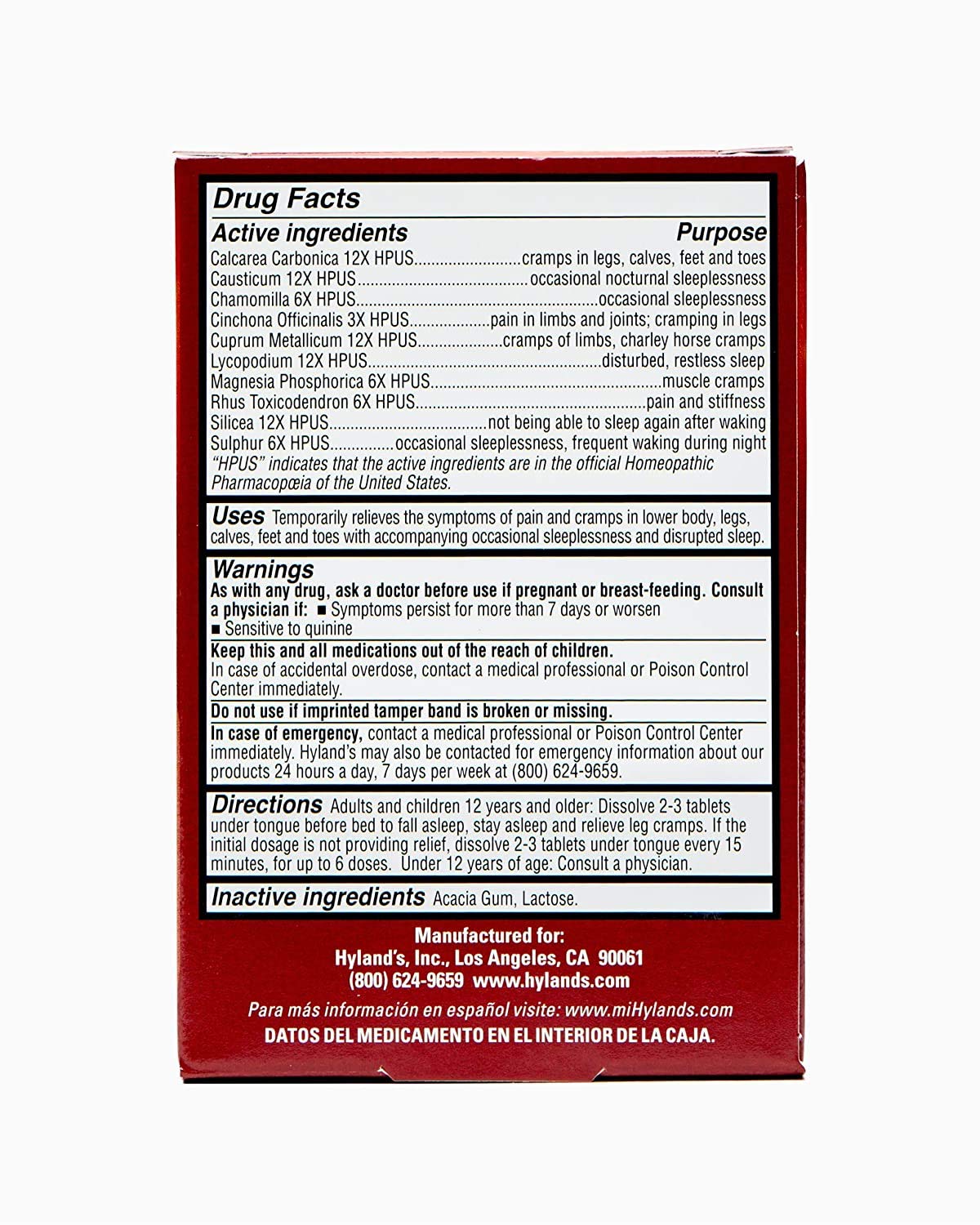 Product image of Hyland's Leg Cramps PM Tablets 50 ct Pack of 2