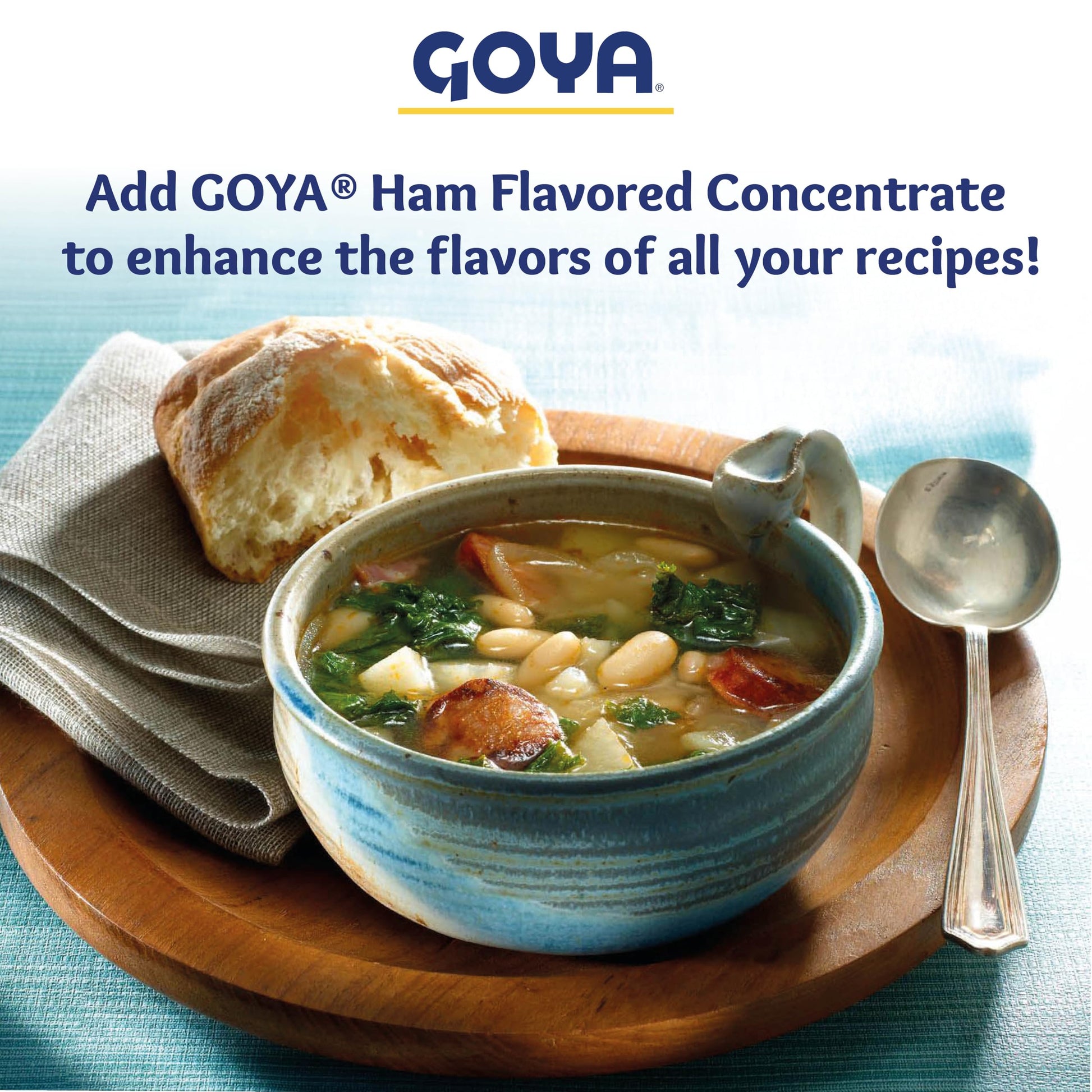 Product image of Goya Ham Base Concentrate Seasoning Ham Bouillon for Beans Soup Poultry Seafood Meat and Vegetables Packets