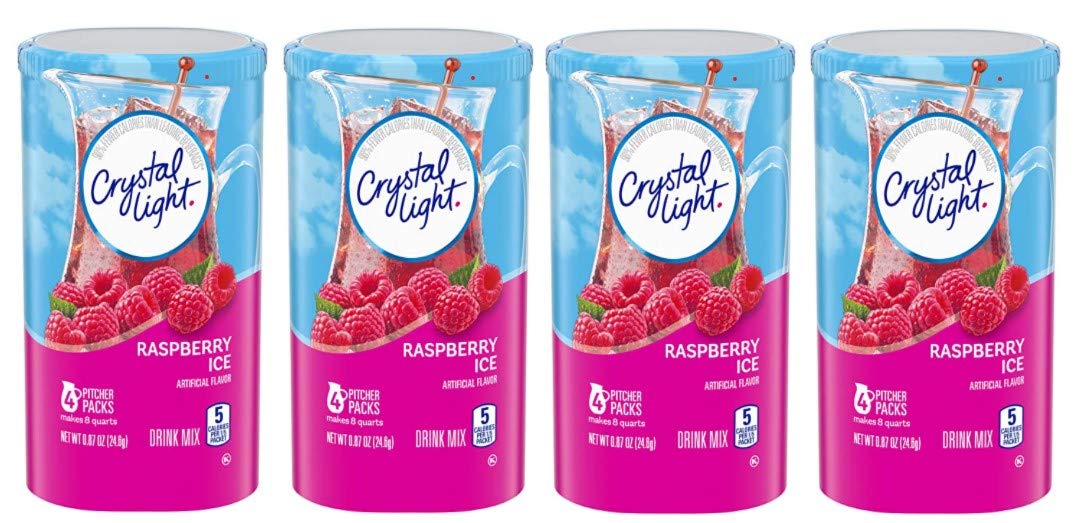 Product image of Crystal Light Raspberry Ice Drink Mix Makes 8-Quart 0.87 oz 0.87 oz Pack of 4