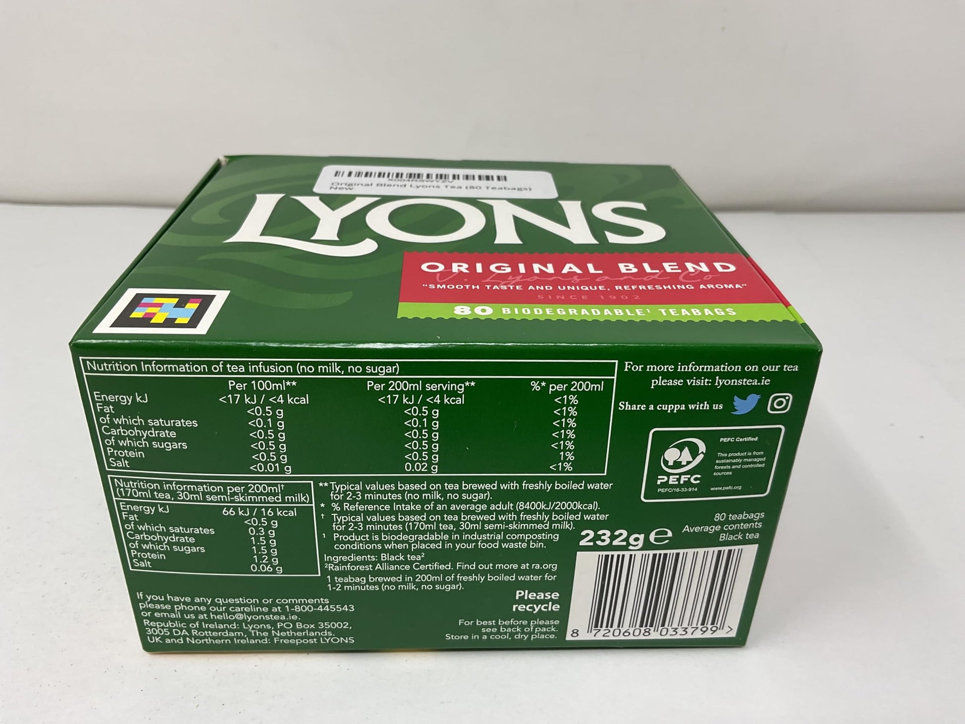 Product image of Lyons Tea Original Blend 80 Teabags