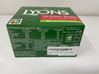 Product image of Lyons Tea Original Blend 80 Teabags