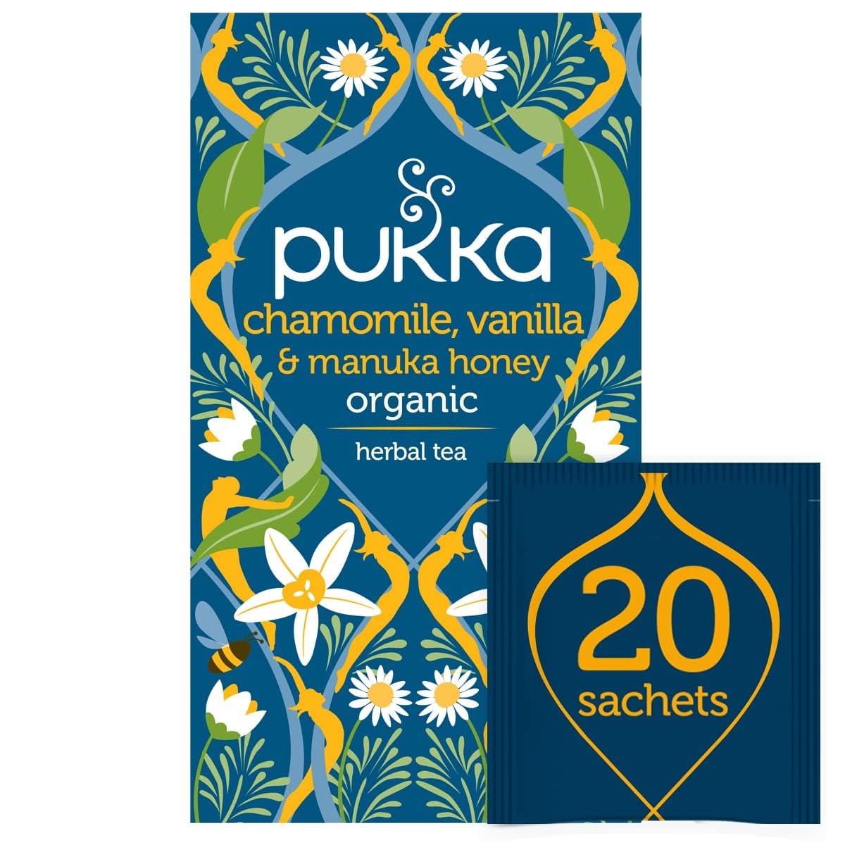 Product image of Pukka Herbal Teas Chamomile Vanilla and Manuka Honey 20 Bags