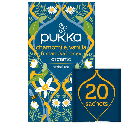 Product image of Pukka Herbal Teas Chamomile Vanilla and Manuka Honey 20 Bags